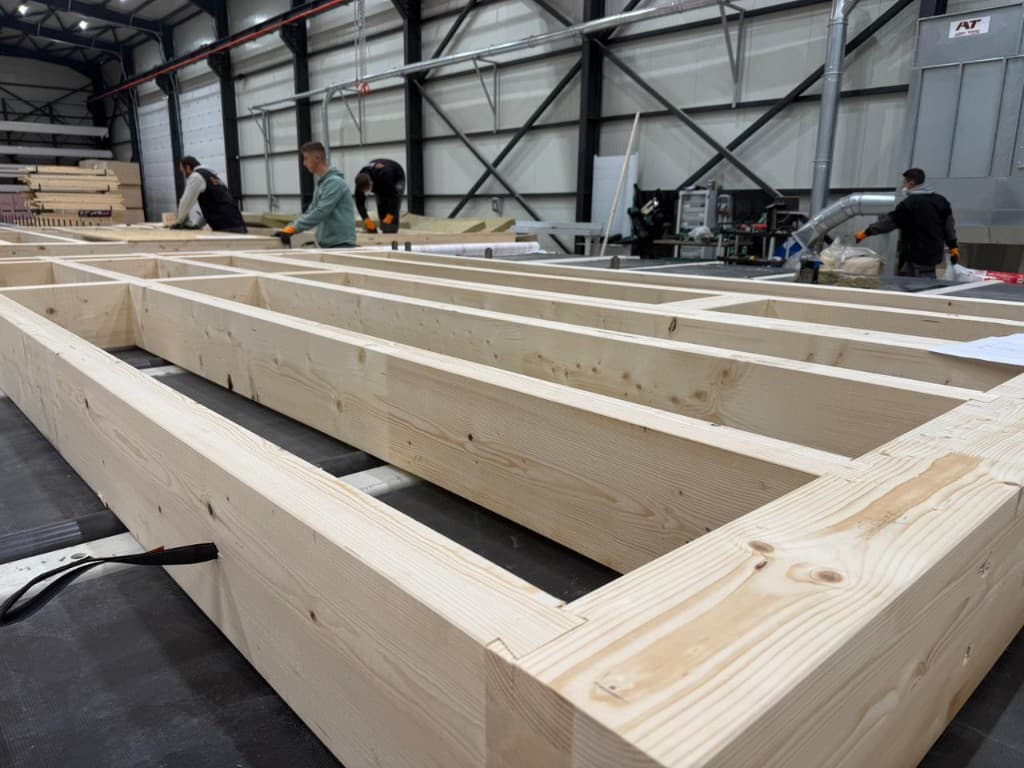 Holzrahmenbau in der Fertigung